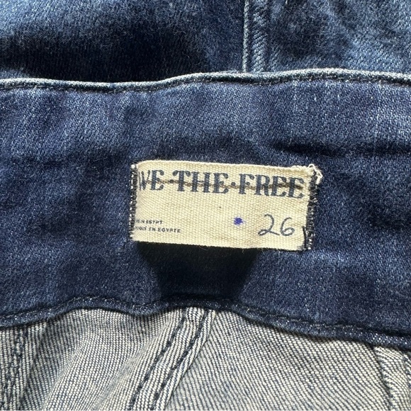 Free People Jayde Flare Jeans High Rise Bell Bottoms in Dark Wash Denim - Picture 9 of 12